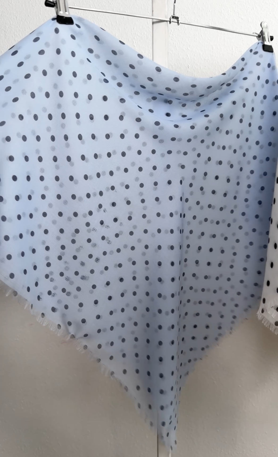 "Хустка ""середня горошок"" блакитна синій горох 1151-06"