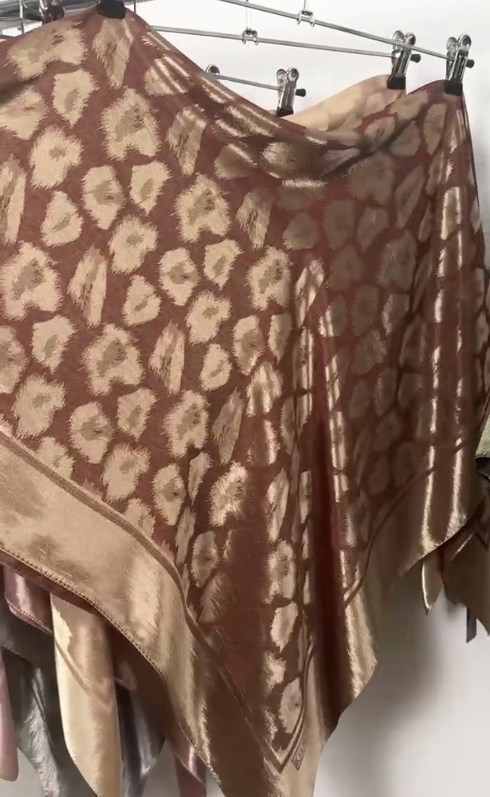 "Хустка ""Масло леопард"" коричнево-бордова 1191-01-04"